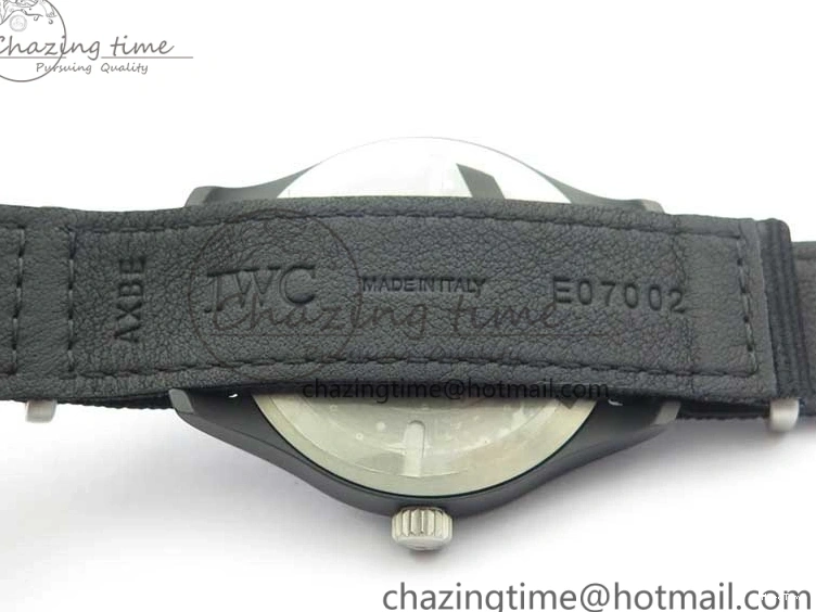 MIROTIME 1222 Pilot IW326901 Real Ceramic MK 1:1 Best Edition Black Dial On Nylon Strap MIYOTA FastDry 7126